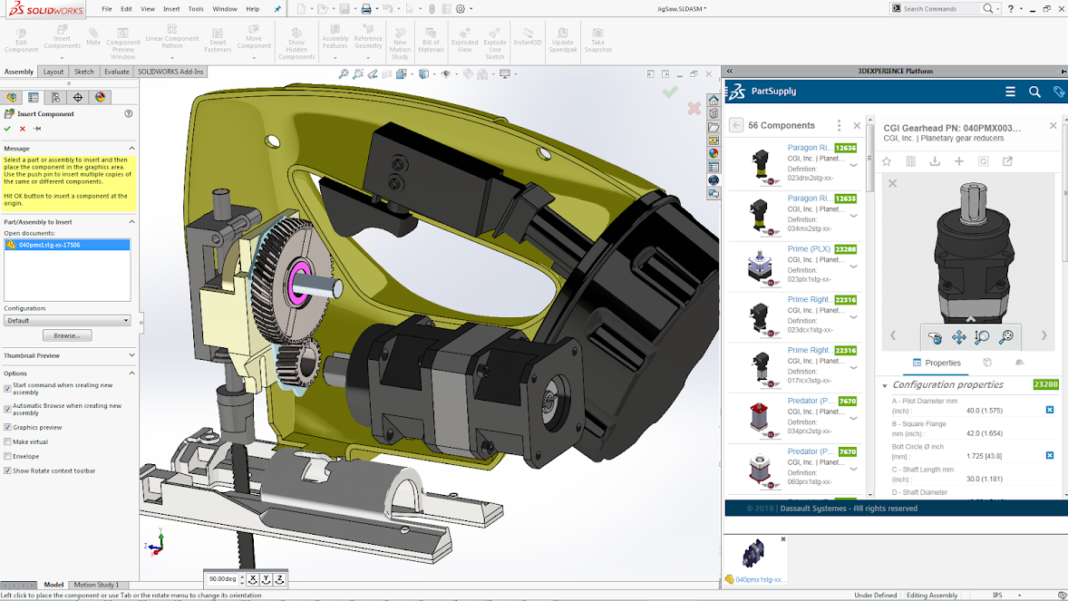 PartSupply in Solidworks_Copyright Dassault Systemes